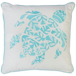 Coastal Home 18x18 Patterned Sea Turtle Decorative Pillow