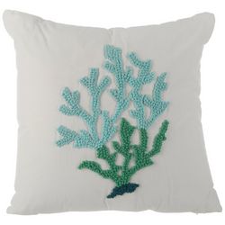 Coastal Home 18x18 Cape Coral French Knots Decorative Pillow