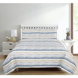 Simply Styled Watercolor Stripe Quilt Set