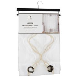 Regal Home 2-pk. Spiral Embroidered Sheer Curtain Panel Set