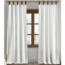 Silk Home 2-pk. Milford Faux Leather Tab Curtain Panel Set