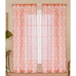 2-pc. Coral Sheer Curtain Panel Set