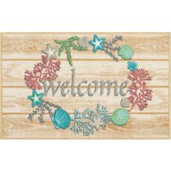 Welcome Wreath Accent Rug