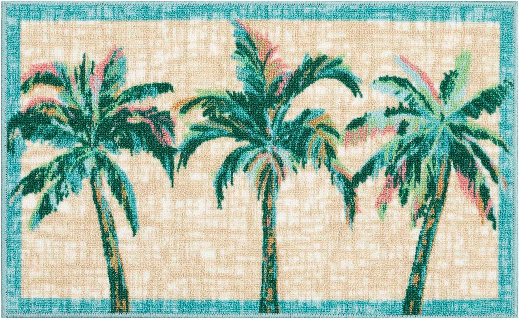 Three Palm Trees Accent Rug