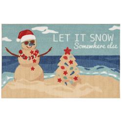 Let It Snow Coir Doormat