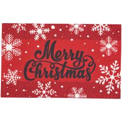 Merry Christmas Snowflake Accent Rug