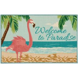Essential Elements Welcome To Paradise Flamingo Accent Rug