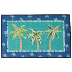 Essential Elements 17x28 Palm Trees Accent Rug