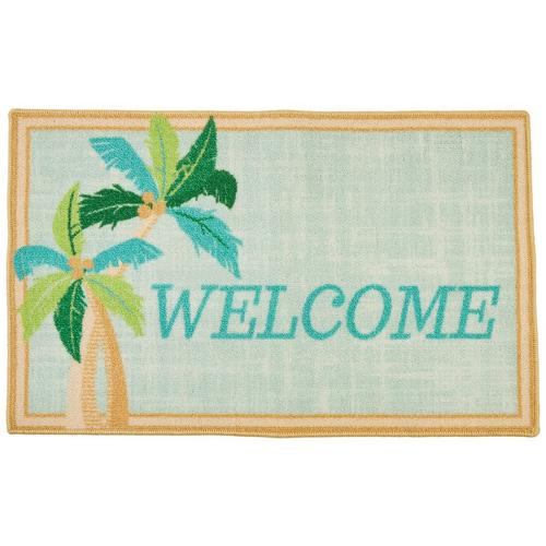 Essential Elements Welcome Palm Tree Accent Rug