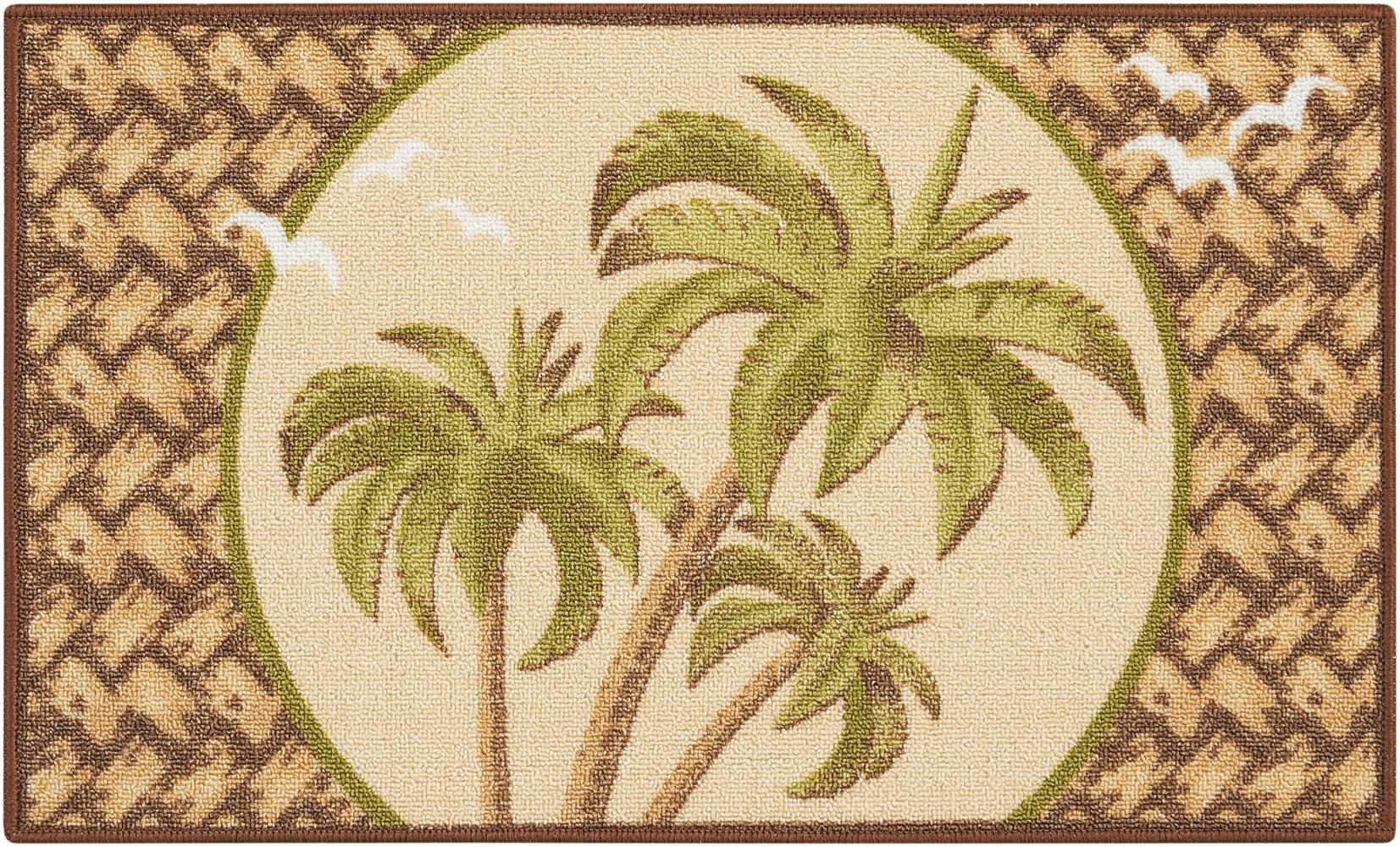 Triple Palm Trees Accent Rug