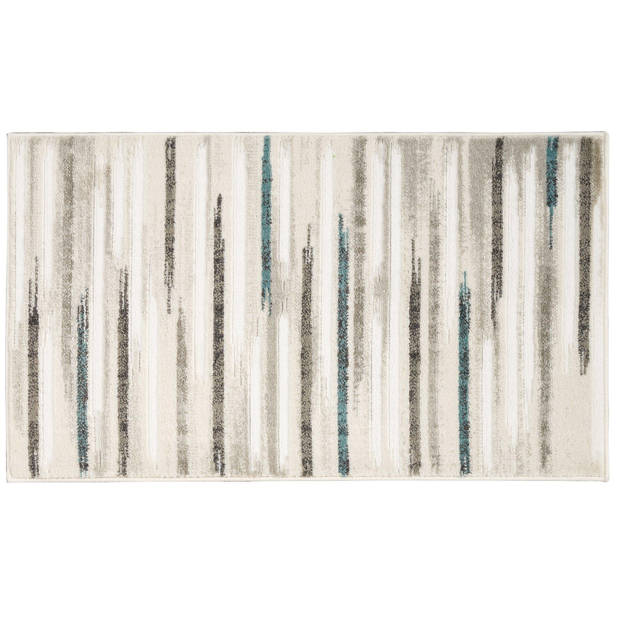 Nourison 26 x 45 Neutral Striped Accent Rug
