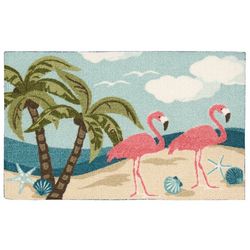 Enhance Flamingo Seashore Accent Rug