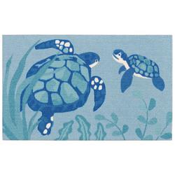 Mother And Baby Turtle Accent Rug