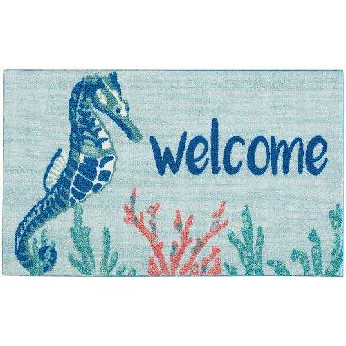 Enhance Welcome Seahorse Accent Rug