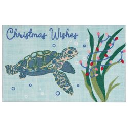 20in x 32in Enhance Festive Sea Turtle Accent Rug