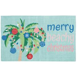 20in x 32in Enhance Beachy Christmas Palm Accent Rug
