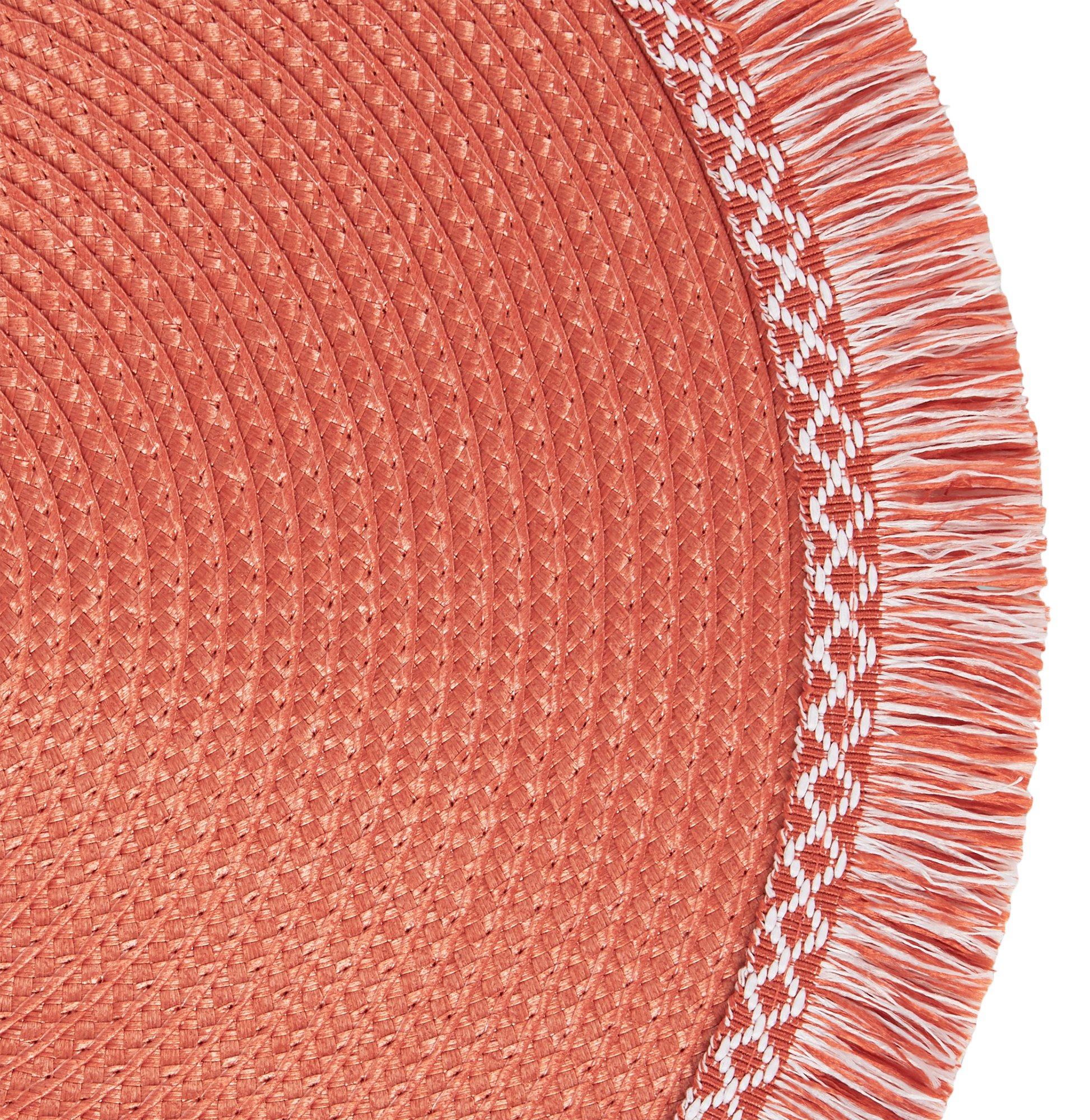 Design Imports Fringe Round Placemat