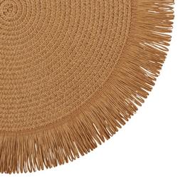 Natural Fringe Round Placemat