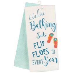 Homewear 2 Pk. Bathing Flip Flops Kitchen Towel Set