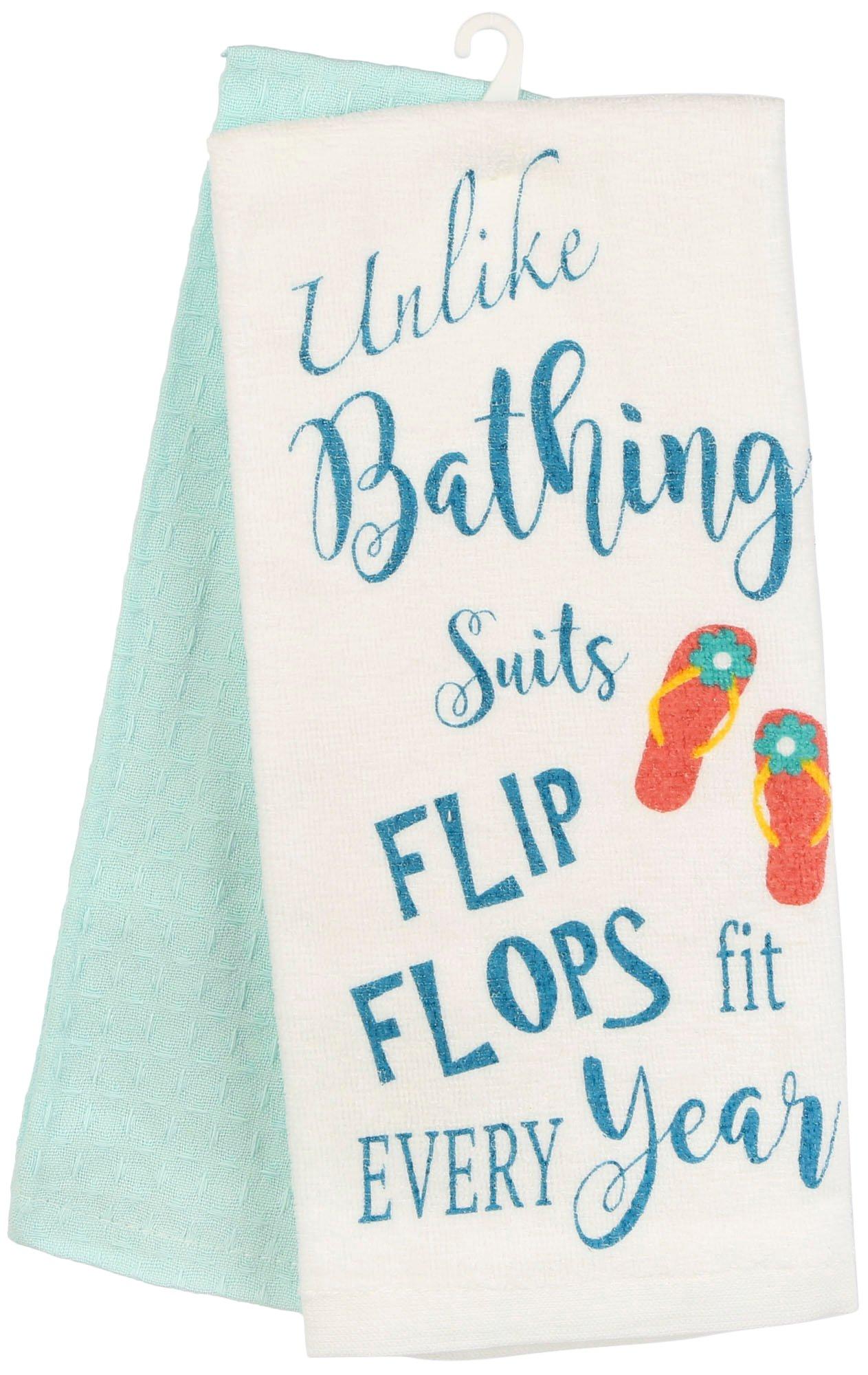 2 Pk. Bathing Flip Flops Kitchen Towel Set