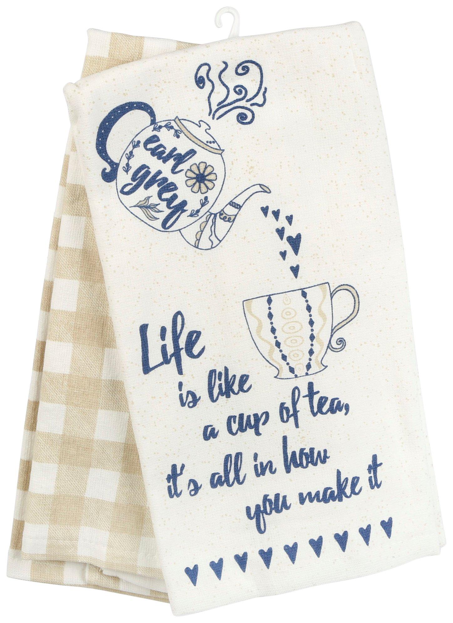 2 Pk. Life Is A Cup Of Tea Kitchen Towel Set