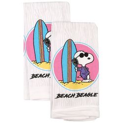 Peanuts 2 Pk Beach Beagle Snoopy Kitchen Towels