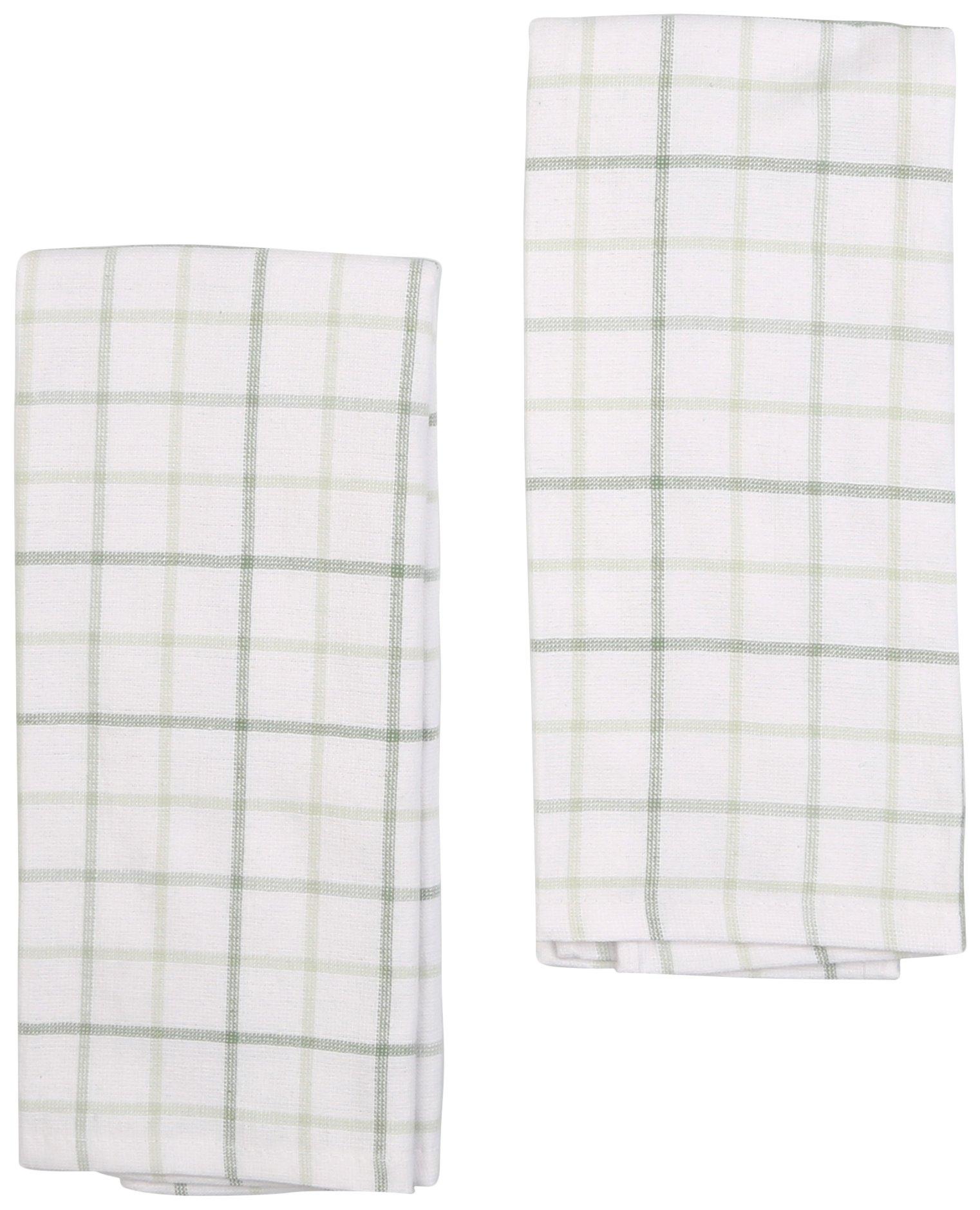 2 Pk 18x28 Laurel Checkered Oversized Kitchen Towels
