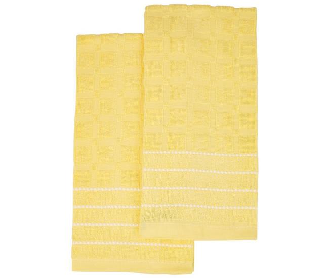 Two Terry Cloth Kitchen Towels with Matching Four Pack of Dish Cloths by  Food Network