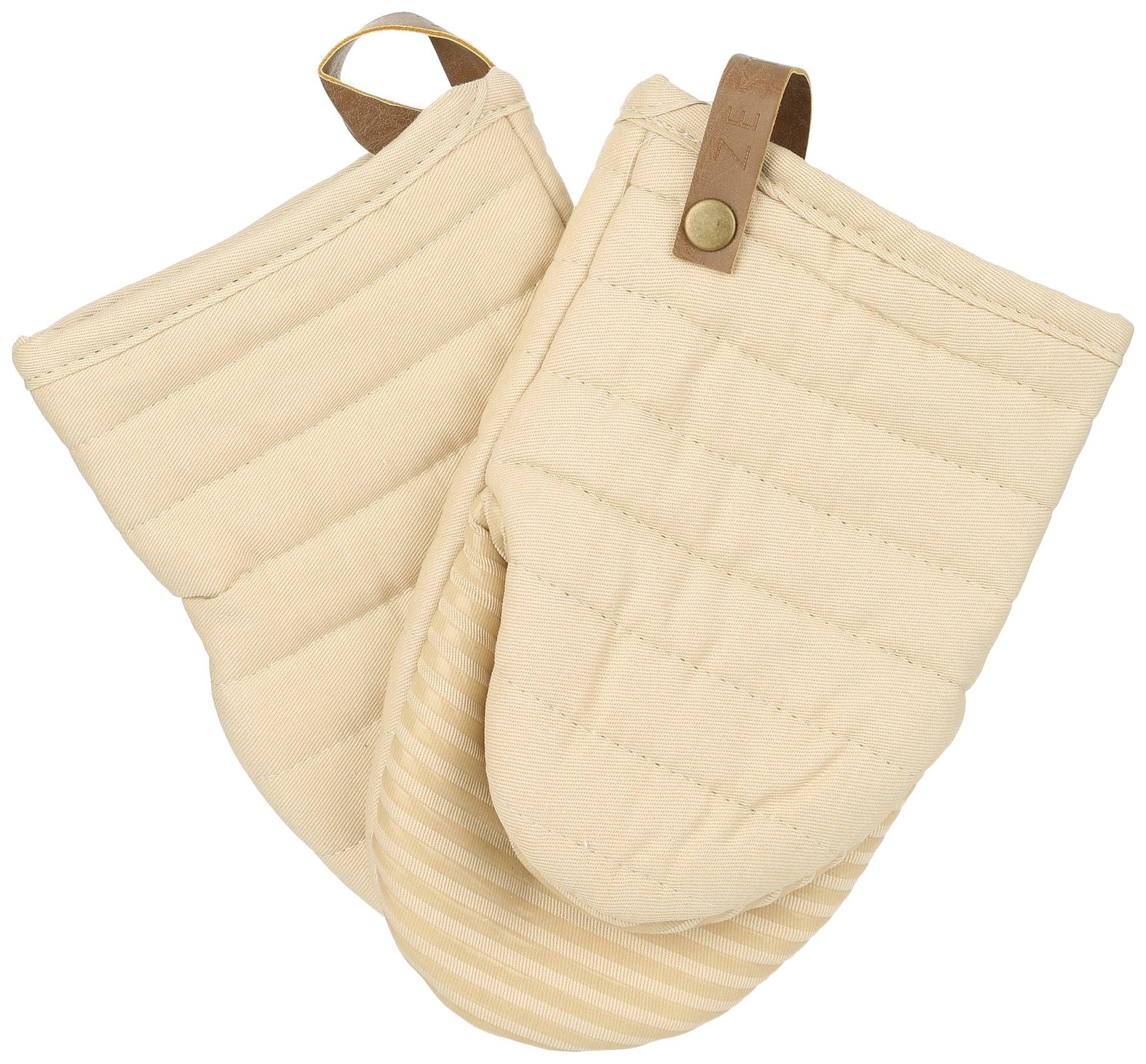 2 Pk 5x8 Quilted Heat Resistant Mini Oven Mitts