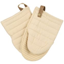 2 Pk 5x8 Quilted Heat Resistant Mini Oven Mitts