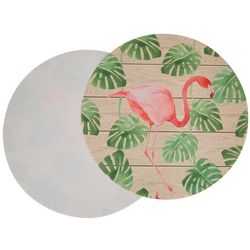 Lintex 2 Pk Flamingo Monstera Textilene Placemat Set