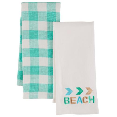 ATI 2-pk. Beach Sign Kitchen Towel Set