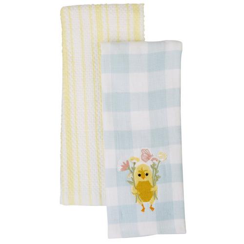 ATI 2-pk. Easter Chick Embroidered Kitchen Towel Set