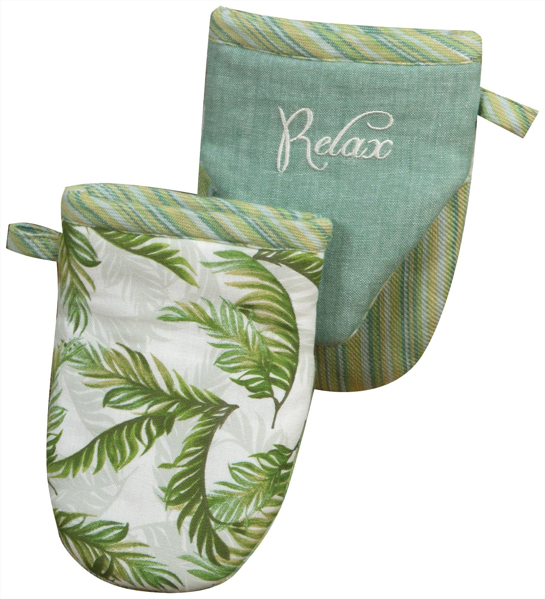 Kay Dee Designs Relax Palm Cove Embroidered Mini Oven Mitt