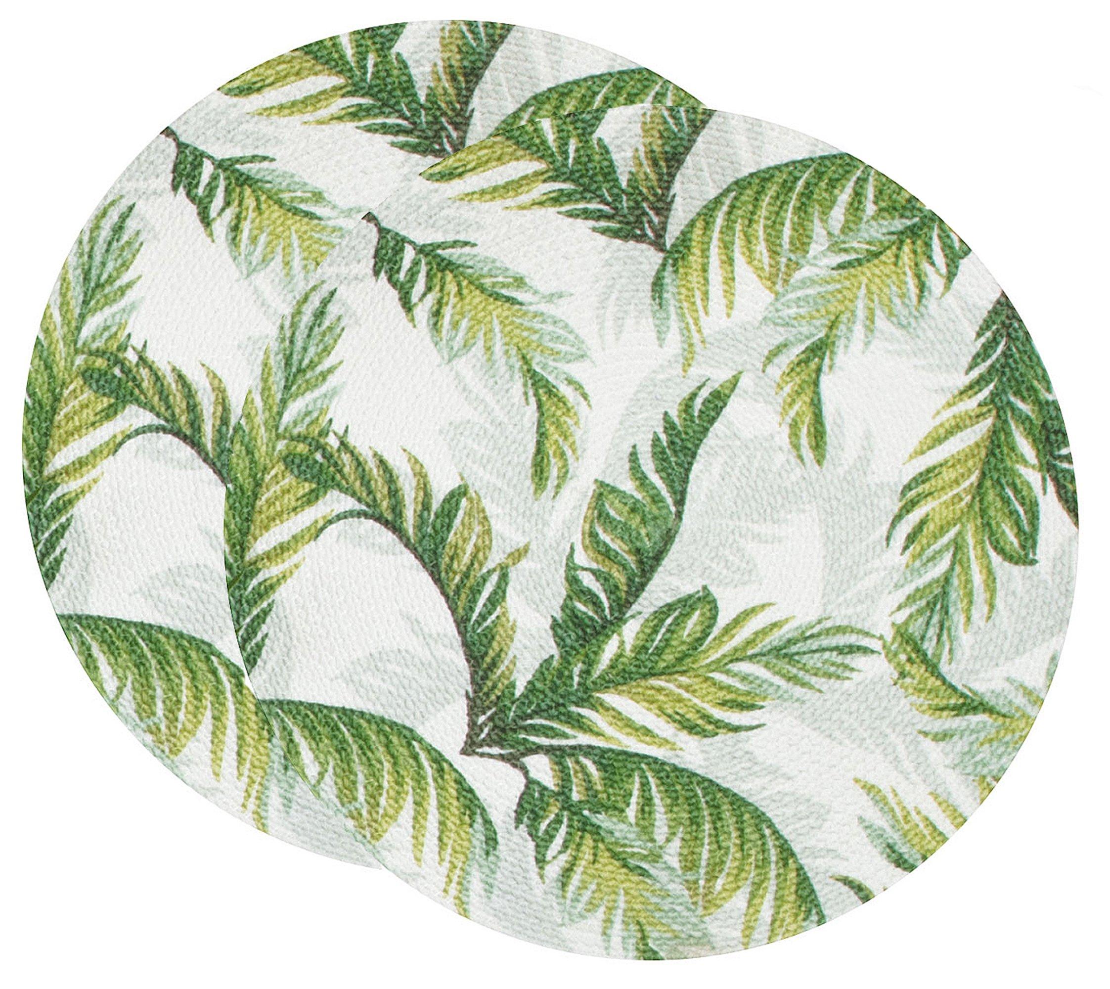 2 Pk Palm Cove Braided Placemat Set