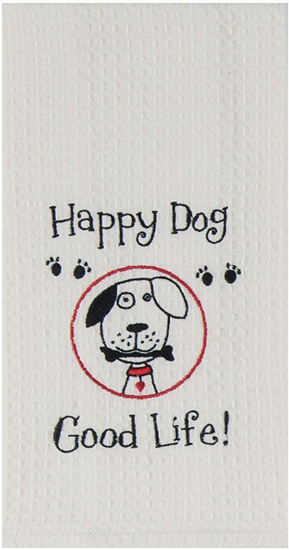 Kay Dee Designs Happy Dog Waffle Kitchen towel
