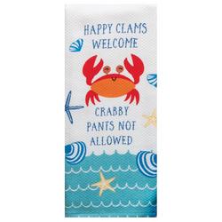 Happy Clams Welcome Kitchen Towel