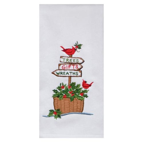 16 x 26 Embroidered Cardinals & Holly Kitchen