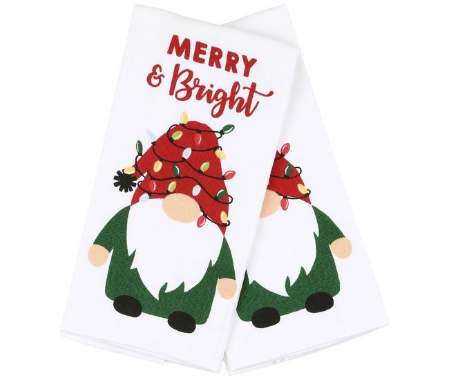 Santa Believe Christmas Village Dual Purpose Kitchen Dish Terry Towel