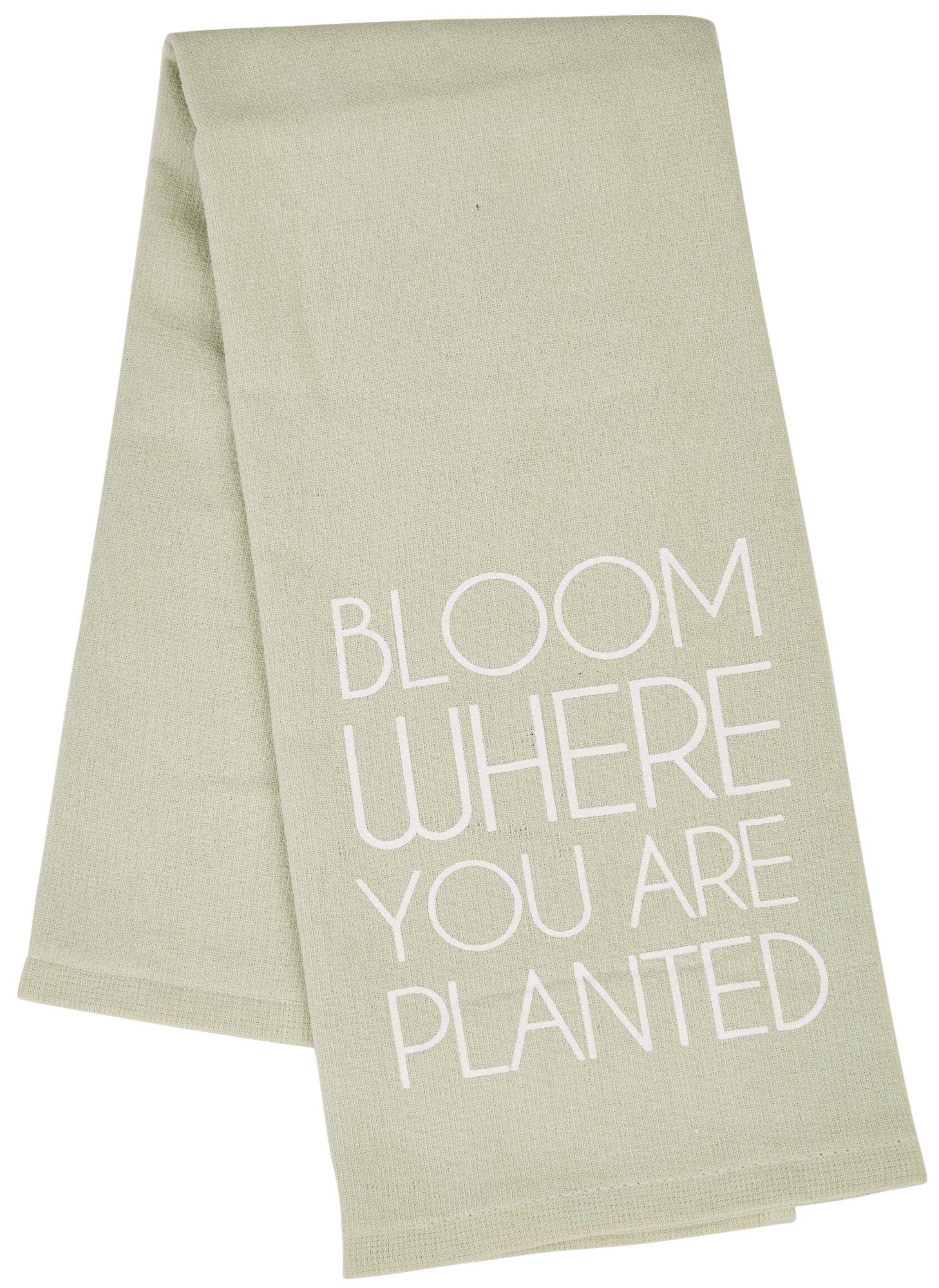 Ritz 16x26 Bloom Where You Are Planted Kitchen Towel