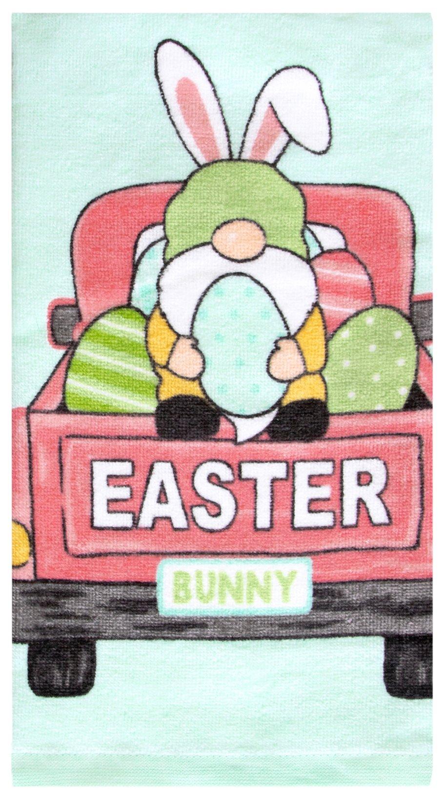 16x26 Easter Bunny Truck Kitchen Towel