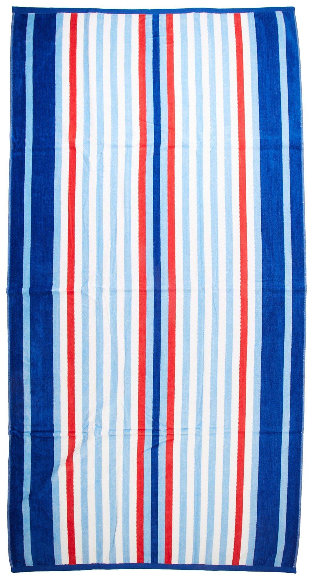 35 x 70 Velour Stripe Beach Towel