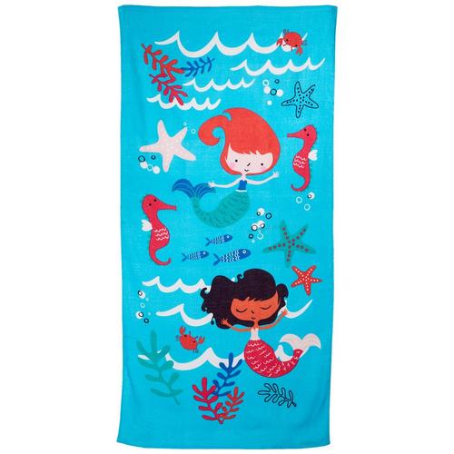 Kaufman Mermaid & Starfish Beach Towel