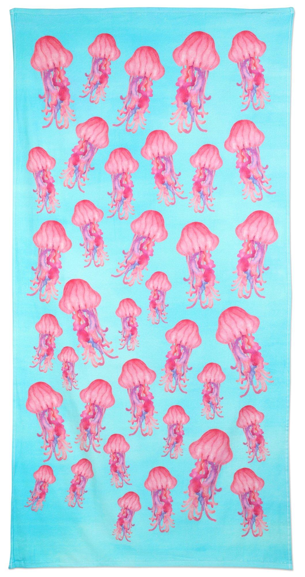 Kaufman 30x60 Jellyfish Print Beach Towel