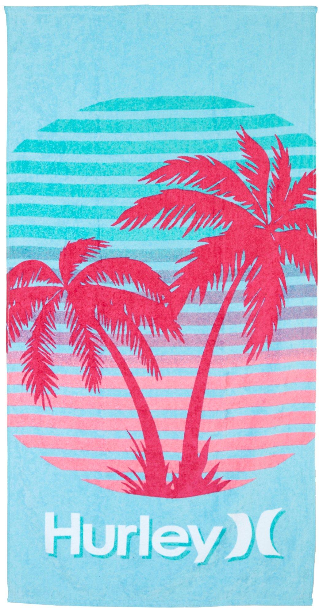 Hurley Palms Logo Beach Towel