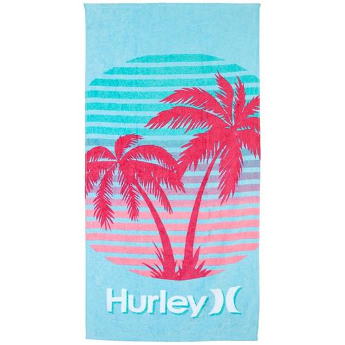 Hurley Palms Logo Beach Towel