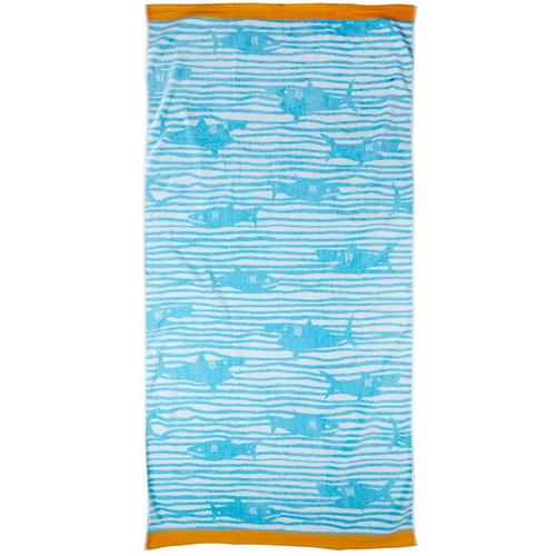 Carolina Collection Shark Stripe Beach Towel