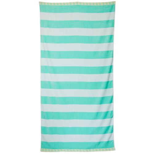 Carolina Collection Lucky Stripes Palm Tree Beach Towel