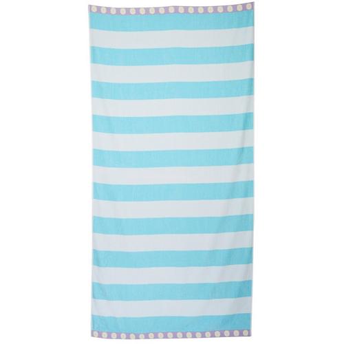 Carolina Collection Lucky Stripes Flower Beach Towel