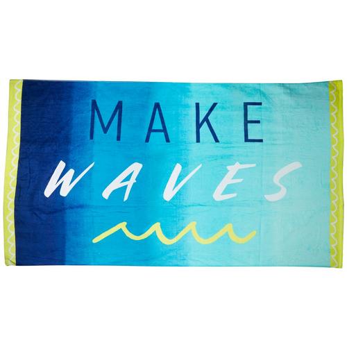 Shoreline Collection Make Waves Beach Towel